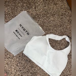 Nvgtn ribbed halter bra